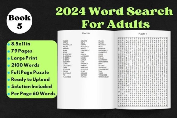 2024 Word Search Puzzle Book 5: A Creative Foundation