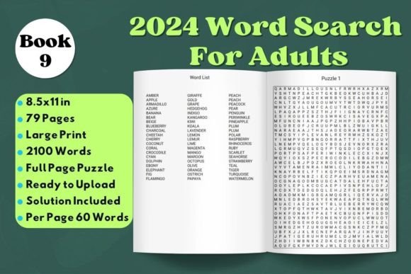2024 Word Search Puzzle Book 9: A Practical Resource for Creators and Families