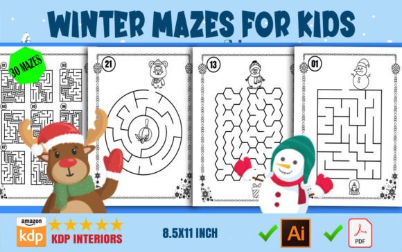 A Practical Evaluation of Winter Mazes Pages for Kids KDP