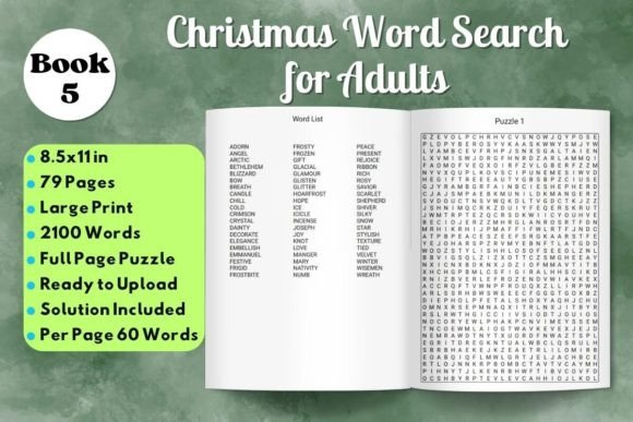 The Ultimate Companion: Christmas Word Search Puzzle Book 5 for Festive Fun and Focus