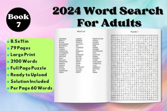 The Ultimate KDP Publishing Solution: 2024 Word Search Puzzle Book 7