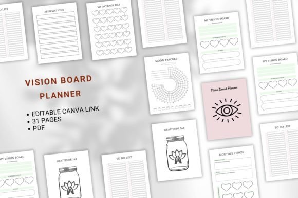 The Vision Board Planner: Your Blueprint for Intentional Living