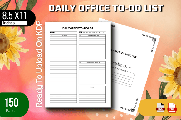 Unlock Productivity: The Daily Office To-Do List KDP Interior