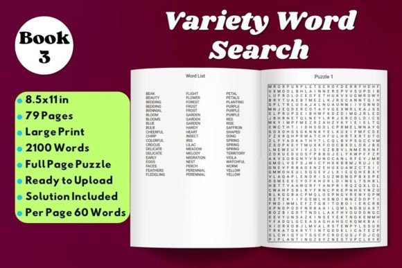 Variety Word Search Puzzle Book 3: A Ready-to-Use Asset for Your Publishing Workflow